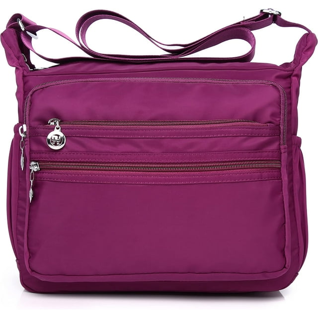 Sacs à Main en Nylon pour Femmes Sac à Main avec Poches et Compartiments Sacs à Main avec Beaucoup de Poches Sac Bandoulière Décontracté à Multiples Poches