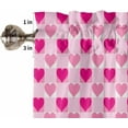 thumbnail image 5 of Valentine''s Day Kitchen Curtains and Valances Set, Rod Pocket Curtains Tier Farmhouse Window Curtains 24 Inch Length, Romantic Pink Loving Heart Plaid 3 Piece Kitchen Curtains Set, 5 of 6