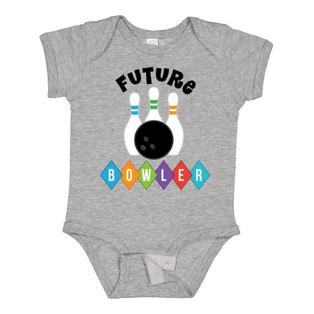 

Inktastic Future Bowler Bowling Pins Gift Baby Boy or Baby Girl Bodysuit