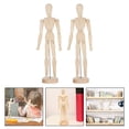 thumbnail image 2 of Pungan Wooden Adornment Wooden Artist Figure Jointed Puppet Mannequin Human Figurines,6.3"X1.34"X0.79", 2 of 10