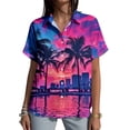 thumbnail image 7 of Yopmin Hawaiian Shirts for Women Palm Tree Print Summer Tropical Hawaiian Blouse Button Down for Beach Vacation Travel Summer, 7 of 7