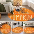 thumbnail image 5 of Round Rugs 3.3Ft, Hello Pumpkins Round Area Rug Washable Indoor Throw Carpet, Thanksgiving Watercolor Orange Ombre Soft Non Slip Circle Rug for Laundry Room Patio Home Decor Aesthetic, 5 of 8
