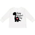 thumbnail image 3 of Inktastic Happy Valentines Day with Dinosaur Silhouette and Heart Boys or Girls Long Sleeve Toddler T-Shirt, 3 of 5