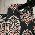 thumbnail image 3 of Ambesonne Damask Grommet Curtain, Traditional Abstract, 50" x 108", Black Cream Ruby, 3 of 6