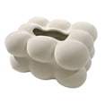 thumbnail image 4 of Soporte para pañuelos faciales, cubierta de caja de pañuelos de cerámica, fácil de llenar y acceder, regalos del Día de San Valentín para mesitas de , leche blanca, 4 of 7