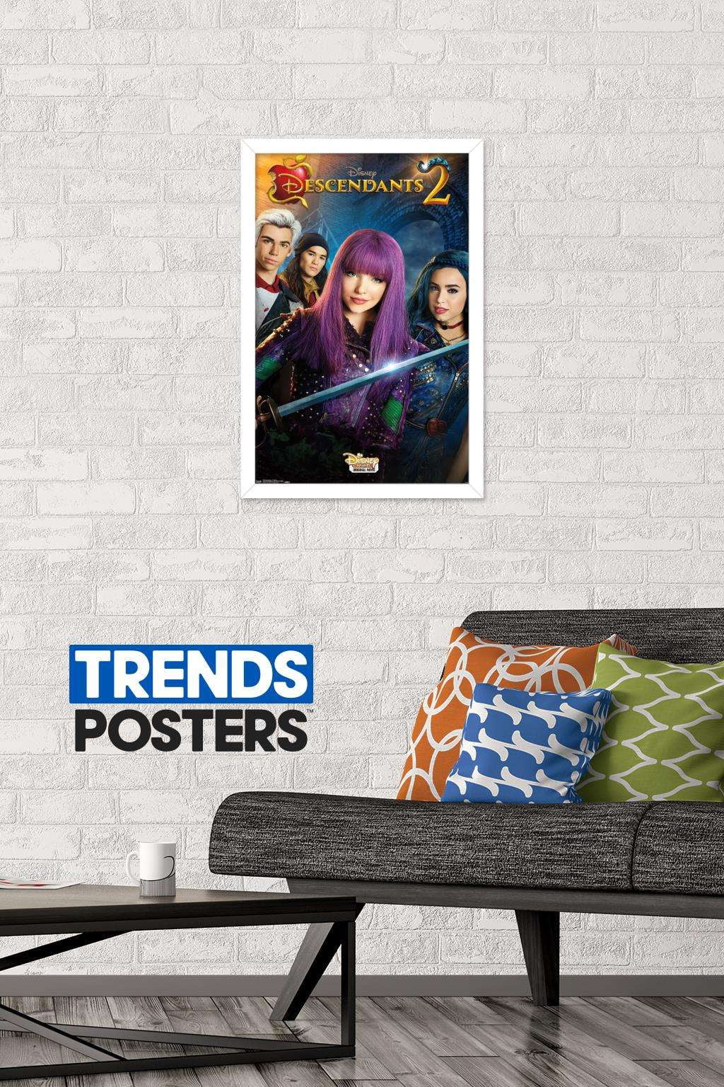 Disney Descendants 2 - One Sheet Wall Poster, 14.725" x 22.375", Framed