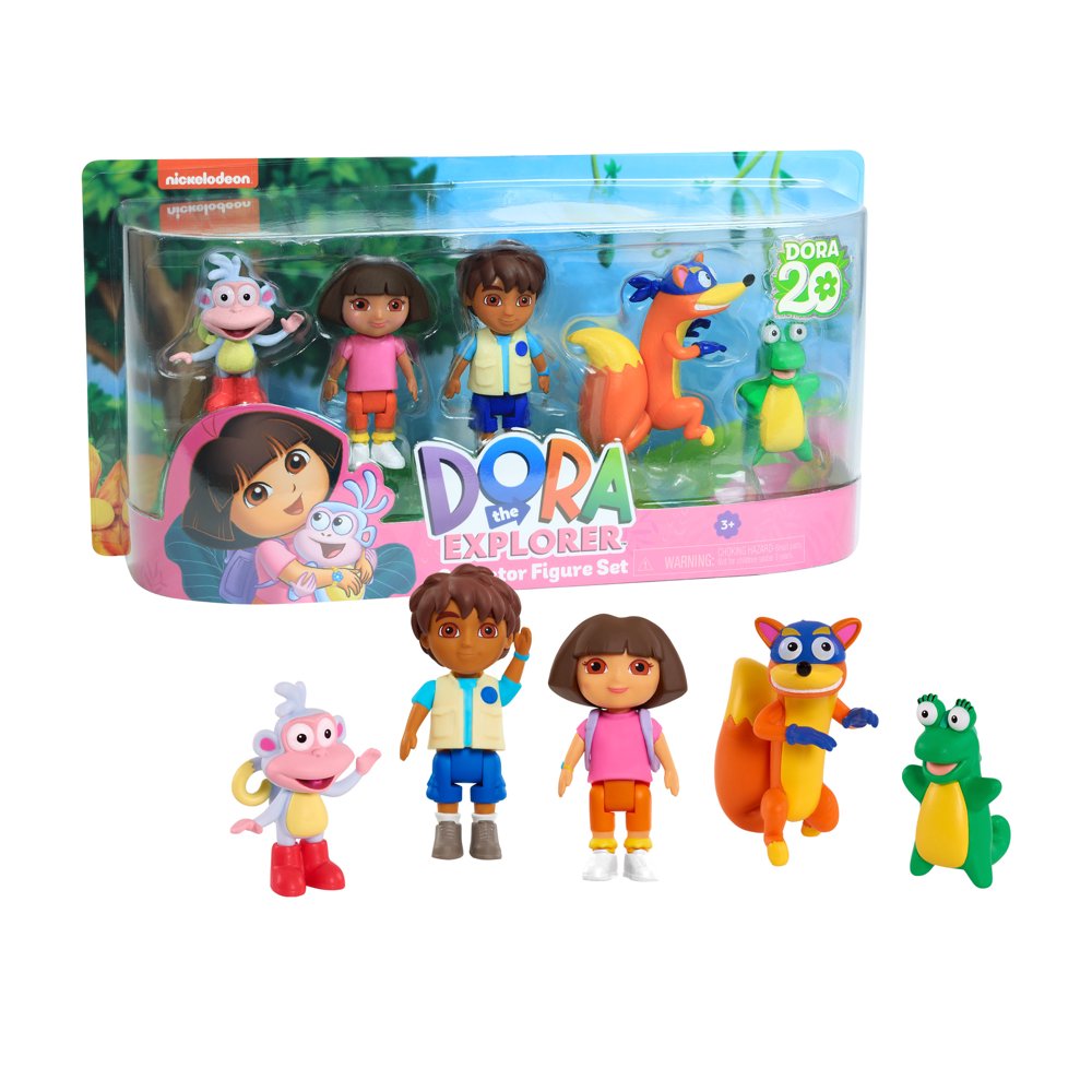 Dora the Explorer Collector Figure Set, 5pieces, includes Dora, Diego