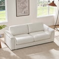 thumbnail image 3 of ReNest Modern Upholstered Curved Sofa, Comfortable Comfy Sofa for Living Room with High-Density Foam and Wood Frame, Cream, 3 of 9