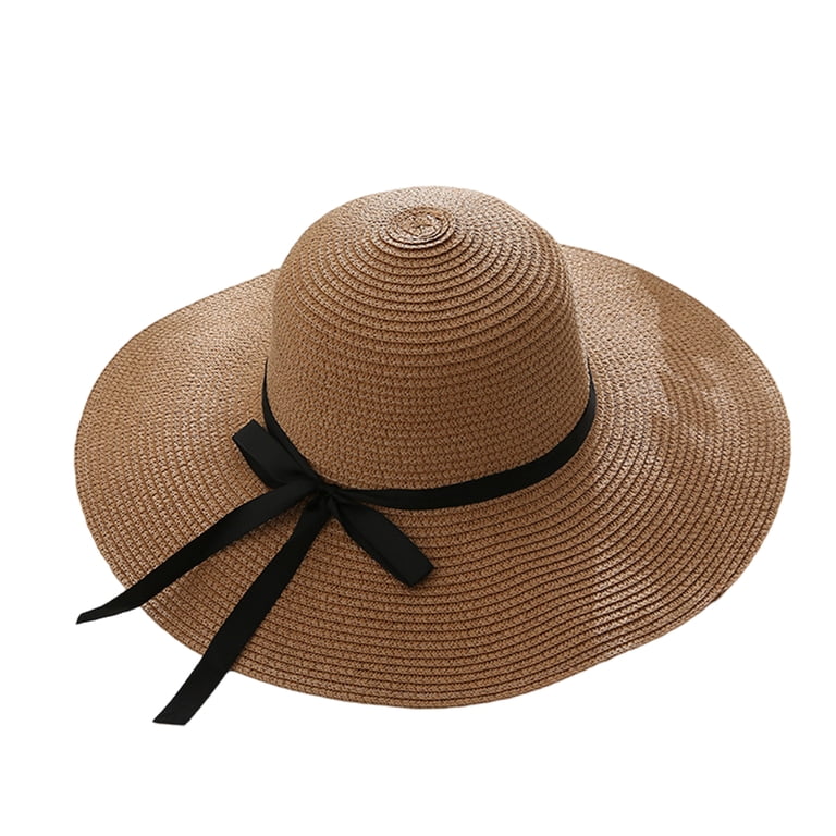 Visland Beach Sun Hat for Women Bow-Knot UV UPF 50+Travel 