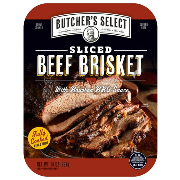 Butcher's Select 14 oz Sliced Brisket in Bourbon BBQ Sauce