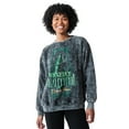 thumbnail image 2 of Wicked Elphaba Wickedly Beautiful Women's Mineral Wash Crew Neck Long Sleeve Sweatshirt-Large, 2 of 3