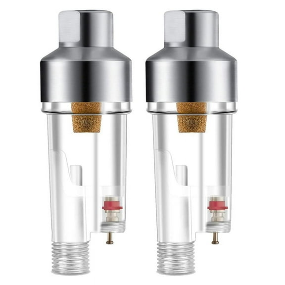 2X Airbrush Tool In-Line Air Filter and Oil Water Separator with 1/8 Inch Female Threads for Airbrush and Hoses Connect