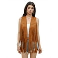 thumbnail image 2 of Yesfashion Women's Fringe Vest 70s Hippie Sleeveless Tassel Long Cardigan Jacket Cowgirl Western Tops, 2 of 8