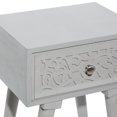thumbnail image 5 of DecMode 16" x 24" Gray Mango Wood Intricately Carved Single Drawer Scroll Accent Table, 1-Piece, 5 of 13