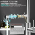 thumbnail image 4 of Kitchen Faucets, Upgraded Filter Water Kitchen Faucet with Pull Down Sprayer, Brushed Nickel Stainless Steel High Arc 1 Or 3 Hole Kitchen Sink Faucet for Remove Chorine, Harmful Substances, 4 of 6