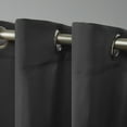 thumbnail image 3 of Exclusive Home Delano Heavyweight Textured Indoor/Outdoor Grommet Top Curtain Panel Pair, 54"x96", Charcoal, 3 of 6