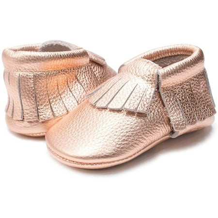 

Leather Baby Moccasins Hard Soled Tassel Crib Toddler Shoes for Boys and Girls