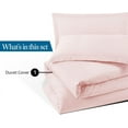 thumbnail image 7 of VEGAS HOTEL COLLECTION Classic Egyptian Cotton 1-Piece Duvet Cover { Zippered Closure } 1000 Thread Count- Fabulous Solid Looking Color Blush Pink - Queen Size, 7 of 7