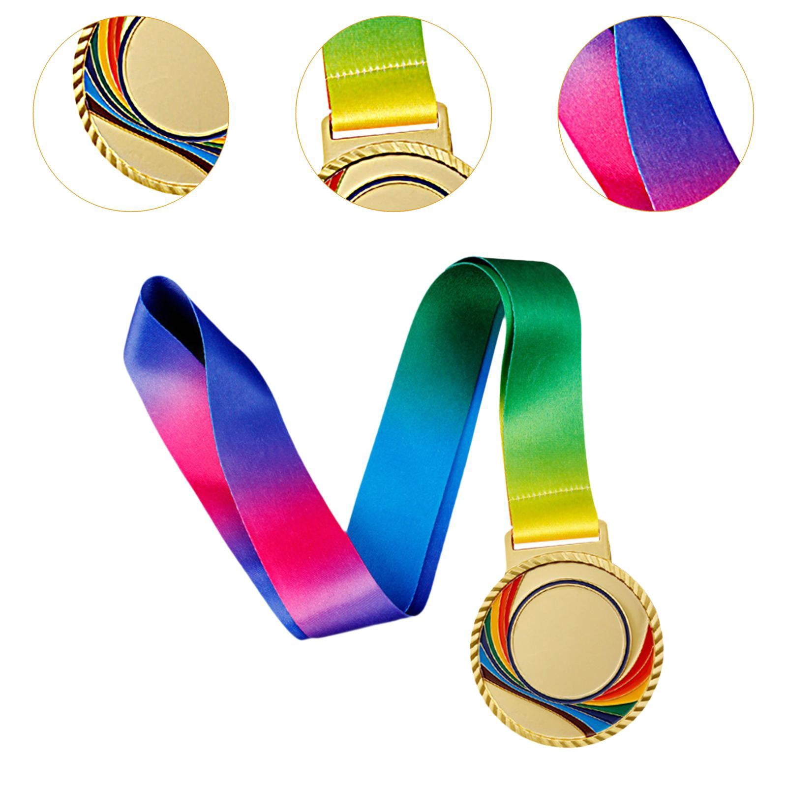 Baoblaze 6x Award Medal Trophy Medal, 1st 2nd 3rd Prize, with Neck Ribbon Medal for Games, Competitions, Basketball Parties