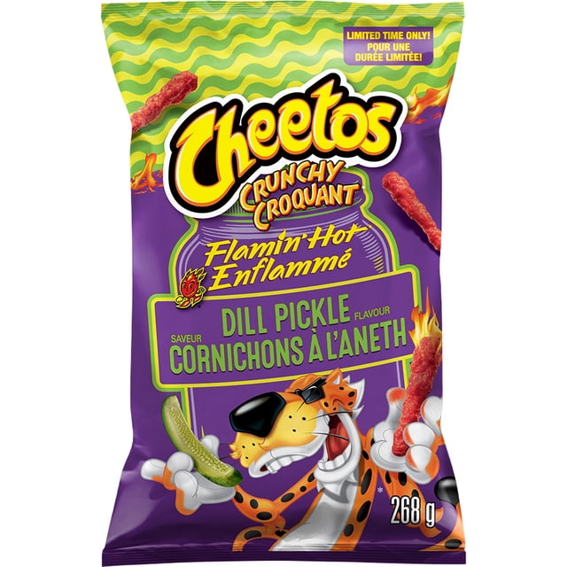 Cheetos Croquant Enflammé, grignotines à saveur de fromage saveur Cornichons à l’aneth