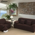 thumbnail image 3 of Spencer Elastic Stretch Sofa Slipcover Couch Sofa Cover Washable Furniture Protector with Elastic Bottom, 2 Seaters, Coffee, 3 of 7