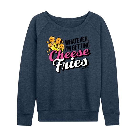 Mean Girls - Cheese Fries Lightweight French Terry Wide Neck Long Sleeve Graphic Shirt