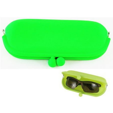 Green Colored Silicone Eyeglass Case