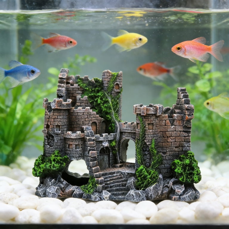 fish tank accessories nd Xoevlix 11Pcs Decoration Aquarium Set, 5.7" Resin Sunken Shipwreck Decor and Plastic Plants Ornament Accessories, Fish Cave Hideout for Small Fish Favors : Pet Supplies highly functional home for your pet fish with the Top Fin Easy Clean 3 Gallon Indulge Aquarium Top Fin Mountain Cliff Waterfall