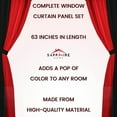 thumbnail image 4 of Sapphire Home Complete Window Sheer Curtain Panel Set with 4 Attached Panels 55x63 Each and 2 Valances with Beads and 2 Tiebacks -Easy Installation- Multicolor 63" Black and Red, 4 of 7