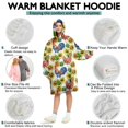 thumbnail image 5 of Wearable Oversized Blanket,Sunflower Chicken Pattern Wearable Blanket Hoodie for Adults,Cozy Hooded Blankets with Super Pockets,Super Warm Fuzzy Pullover for Women & Men, 5 of 6
