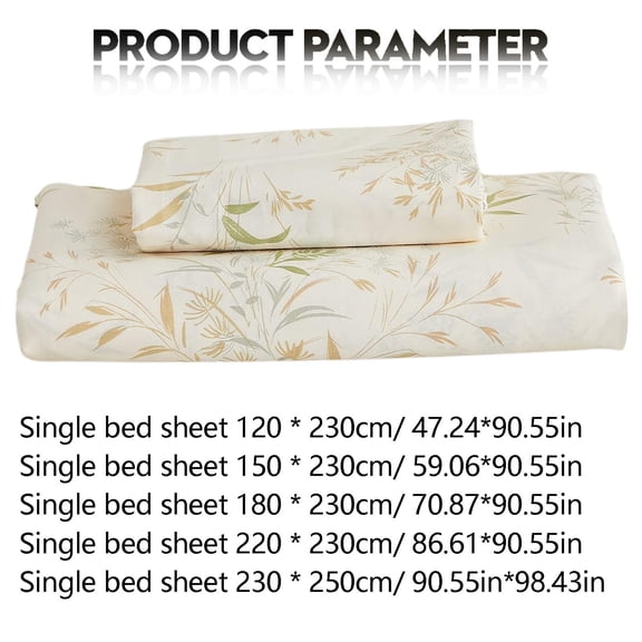Luxurious Soft Wrinkle Resistant Queen Size Flat Sheet Hotel Quality Bedding Sheets (AB, 30*2*20cm)