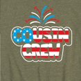 thumbnail image 3 of Instant Message - Cousin Crew Patriotic Art - Toddler And Youth Short Sleeve Graphic T-Shirt, 3 of 6