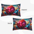 thumbnail image 2 of Gukieu Colorful Stone World Print Plush Pillow Cover, Hidden Zipper Pillow Protector without Pillow Core, Suitable for Bedroom, Office, Car Decoration-20"x30", 2 of 6
