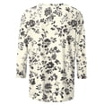 thumbnail image 5 of VBTAPA 3/4 Length Sleeve Shirts for Women Fashion 2025 Boho Summer Blouses Casual Loose Crewneck Tee Tops Sales of the Day Multicolor XXXL, 5 of 6