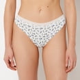 thumbnail image 1 of Ultrasoft Modal Thong Panty With Lace Trim in Breezy Floral, 1 of 5