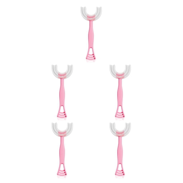 Inteprter Cepillo de para bebé ergonómico de doble cara de silicona de 360 grados, cepillo de Manual en forma de U, cuidado Type8 NO8 Inteprter CBP088811