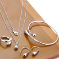 thumbnail image 1 of Exquisito collar de doble corazón, pendientes, pulsera, conjunto de joyas, abalorio, joyería para mujer, conjunto de accesorios nupciales de moda, regalos románticos Dengxun unisex, 1 of 2