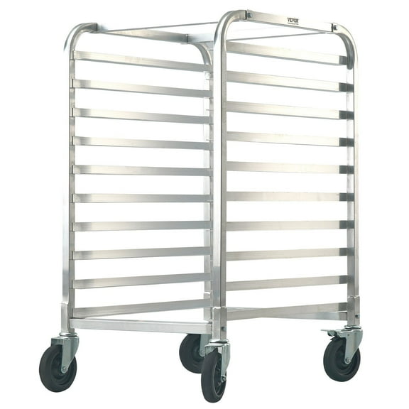 Bun Pan Rack 10-Tier Commercial Aluminum Bakery Storage with Brake Wheels Trolley for Half Full Sheet Speed Rack Kitchen Home Bread Baking 26Lx20 3Wx39H