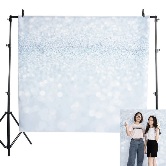 DODOING 7x5 ft Photography Vinyl Backdrop Background Gold Silver Bokeh/ Gold Glitter Photo Video Studio Props Colorful Brick Wall Wooden Wall Floor