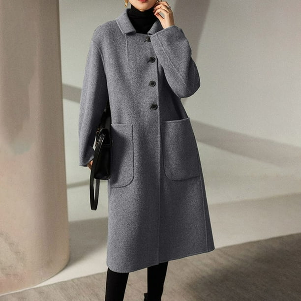 ジャケット・アウター SOFT WOOL TAILOR COAT gray / FREE Minimalist wool jacket in soft grey - T&N Couture