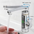 thumbnail image 2 of Robinet d'Eau Chaude Électrique Instantané 360 Rotatif en Acier Inoxydable avec Affichage Numérique de la Température Led Prise Uk, 2 of 5