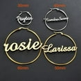 thumbnail image 6 of Personalized Hoop Custom Name Gold Earrings for Woman Mother Gift Jewelry, 6 of 9