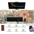 thumbnail image 3 of Japanese Minimalist Floral Desk Mat Aesthetic Flowers XL Large Extended Gaming Mouse Pad with Stitched Edges, Big Laptop Computer Keyboard and Mouse Mat for Girl Women Office Decor 31.5x11.8 in, 3 of 6
