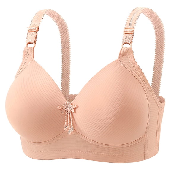 Einccm Women’s Wireless Bra, Plus Size Full Coverage Everyday Comfort Bra, Soft Nylon Spandex, Thin Molded Cups, Supportive Casual Underwear for Daily Wear