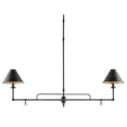 thumbnail image 4 of French Black Gold Leaf Interior Prosperity Rectangular Chandelier, 4 of 6
