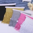 thumbnail image 2 of IDONGCAI 10 Yards Sewing Fringe Trim - 6in Wide Tassel for DIY Craft Clothing and Dress Decoration (Silver, 6 Inches Wide), 2 of 4