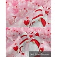 thumbnail image 6 of Saint Valentine's Gnomes Linen Curtain Valance for Bedroom/Bathroom/Kitchen/Office/Living/Dining Room Windows, Sweet Heart Love Pink Rod Pocket Topper Decorative Cafe Drapes Panel 60"x18", 6 of 6