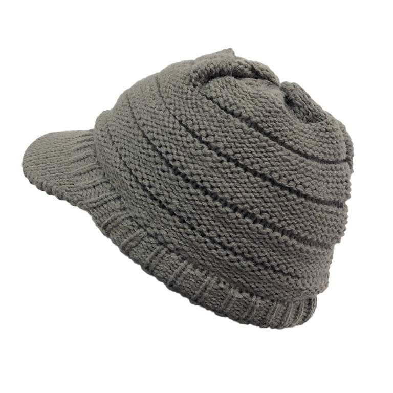 Penkiiy Women Winter Knit Hat Winter Brim Beanie Hats for  display picture 1