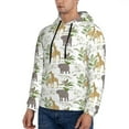 thumbnail image 2 of Hoodies for Men - Jungle Animal Long Sleeve Comfrt Men'S Fashion Hoodies & Sweatshirts, Sweatshirts for Men Hoodies Pullover Clothing Clothes with Pouch, 2 of 7