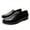 Black, variant on Cloudstyle Men's Woven Textured Pointed-Toe Loafers, Anti-Shock Rubber Sole Breathable PU Casual Shoes for Business & Daily Walking